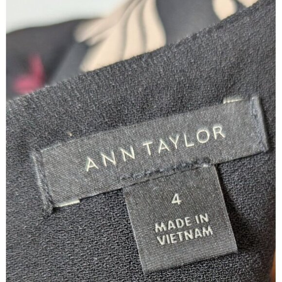 Ann Taylor Floral Shift Dress Womens Size 4 Career Party Event Day to Night - Picture 3 of 7